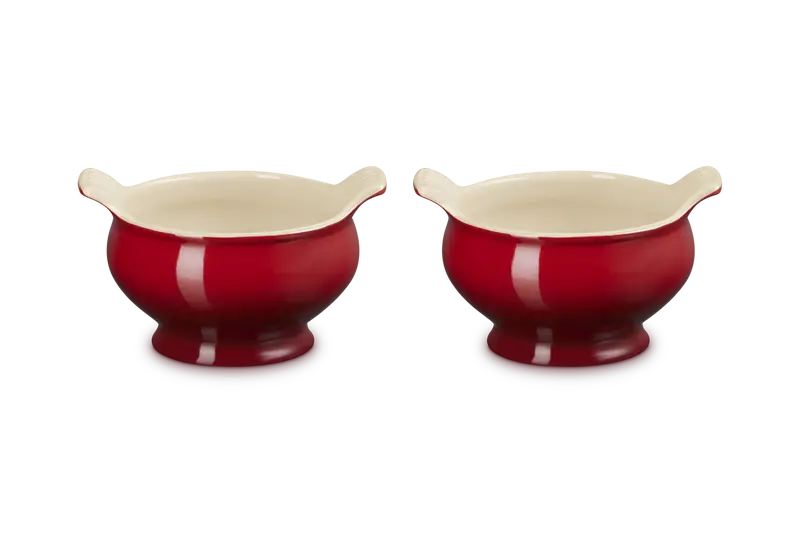 Le Creuset Heritage Soup Bowl Set (2 Pcs) – 0.6 L – Cherry Red Stoneware 1
