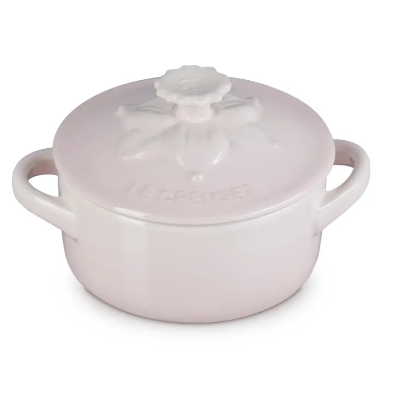 Le Creuset Jardin Mini Braiser & Saucepan (10 Cm, 0.25 L) – Shell Pink Stoneware 1