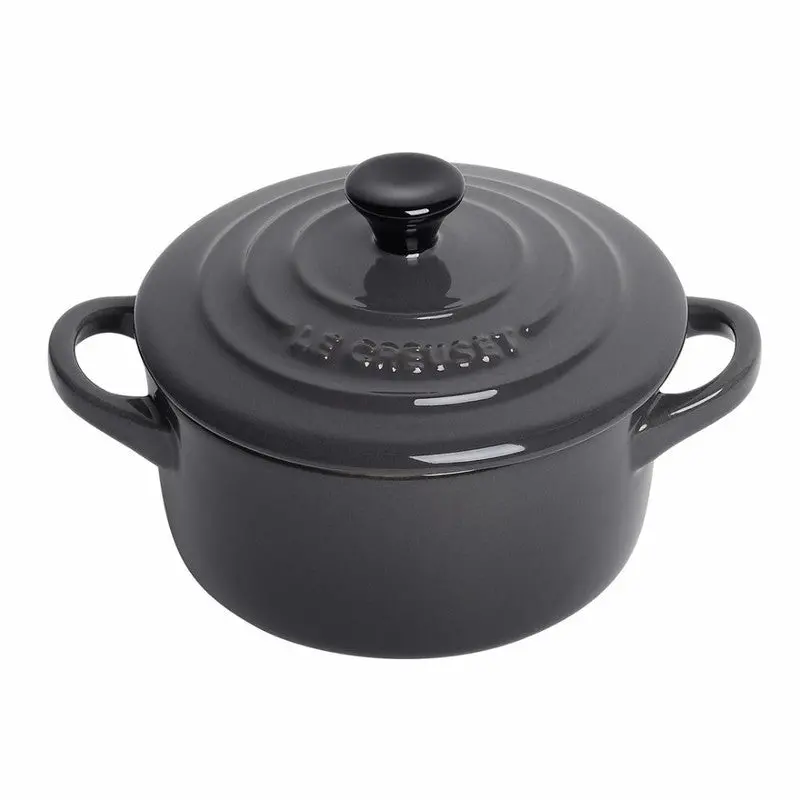 Le Creuset Mini Dutch Oven – Ebony Black Stoneware (10 Cm, 0.25 L) 1