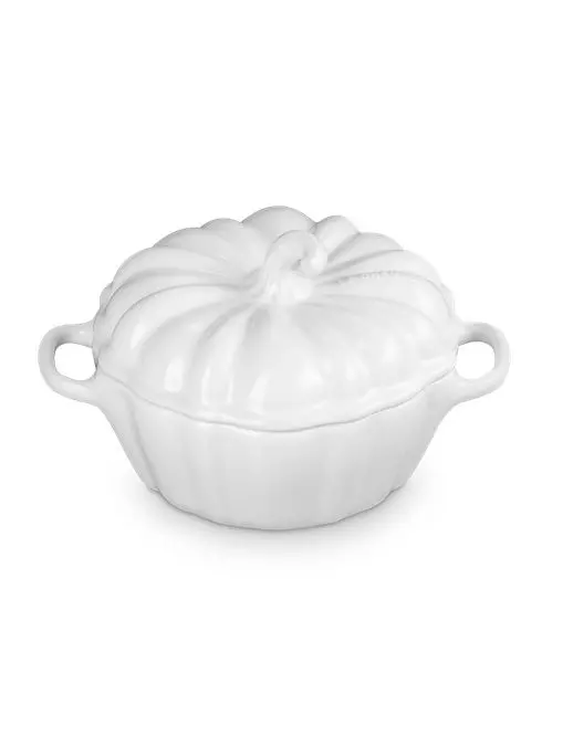 Le Creuset Mini Pumpkin Dutch Oven – 11 Cm, 0.35L, White Stoneware 1