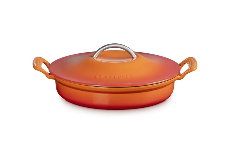 Le Creuset Modern Heritage 28 Cm Low-Profile Cast Iron Fry Pan – Flame Red 1
