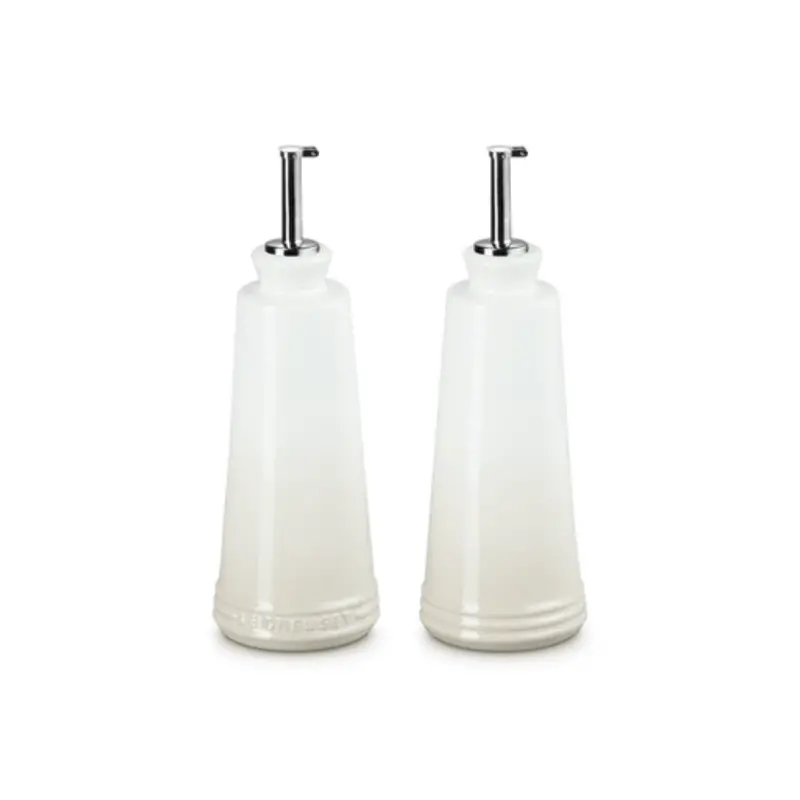 Le Creuset Oil & Vinegar Cruet Set – Meringue White, 300 Ml (20 × 9 Cm) 1