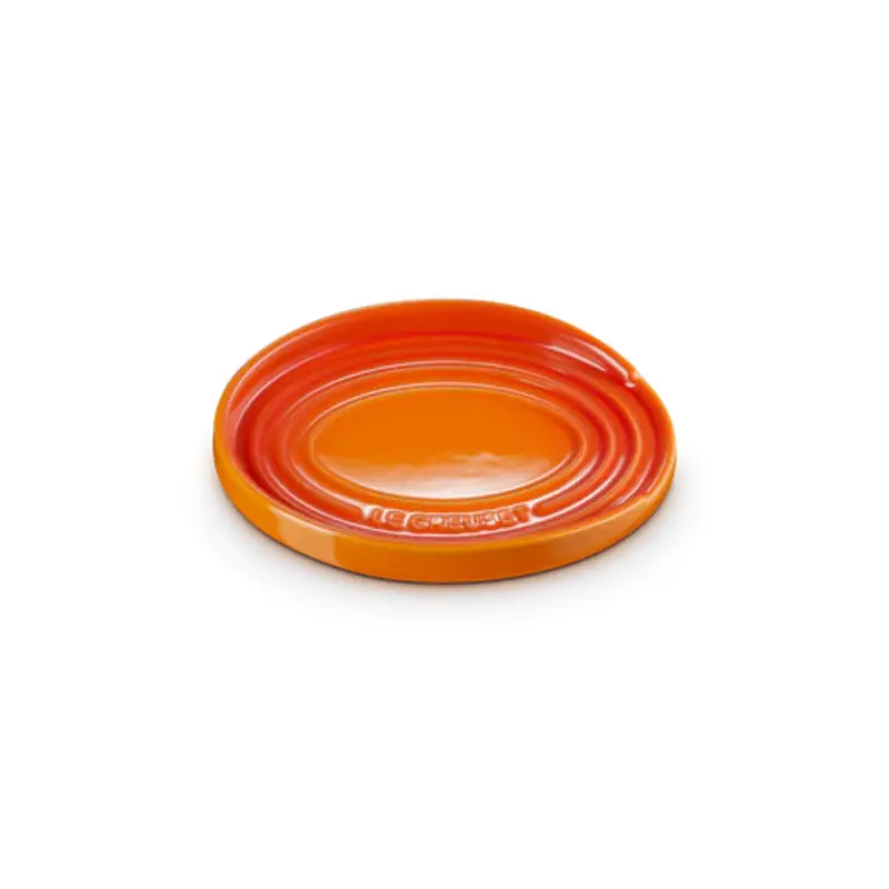 Le Creuset Oval Spoon Rest In Orange Red Glaze 1