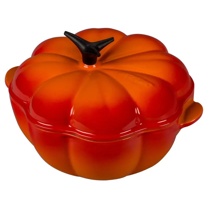Le Creuset Pumpkin Flame 2L Dutch Oven – 22 Cm Enameled Cast Iron Pot 1