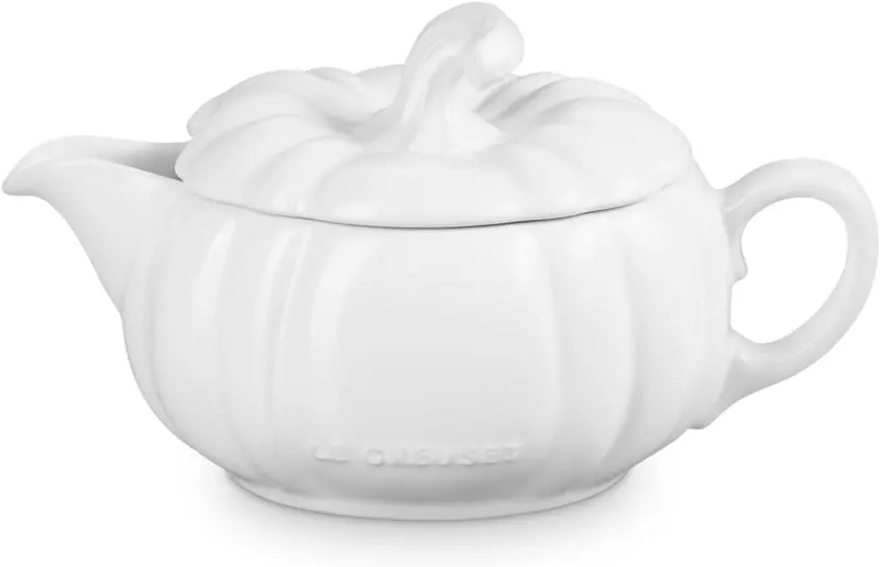 Le Creuset Pumpkin Sauce Pot – 0.4L, White Ceramic 1