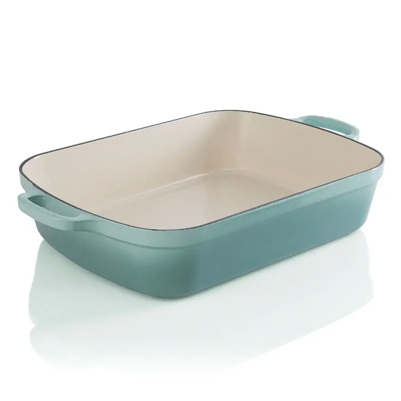 Le Creuset Sage Rectangular Roaster – 4.9 L Enameled Cast Iron Oven Dish 1