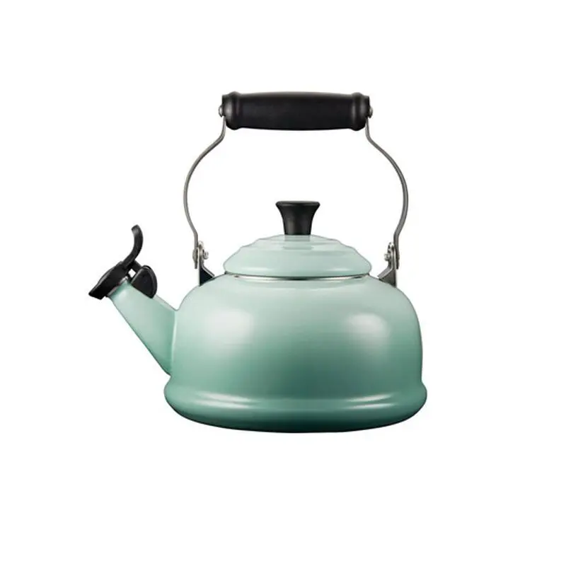 Le Creuset Sage Whistling Kettle – 1.6L Classic Enameled Steel Tea Kettle 1