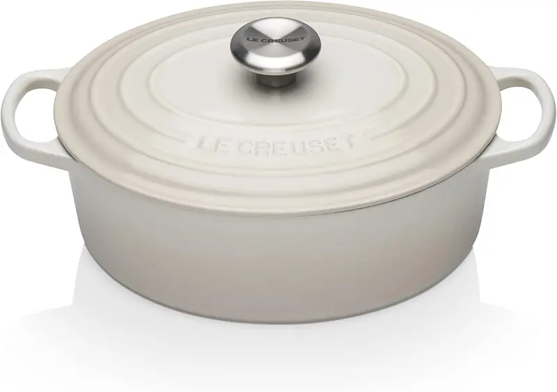Le Creuset Signature Oval Dutch Oven In Meringue, 27 Cm (4.1 L) – Enamel-Coated Cast Iron 1
