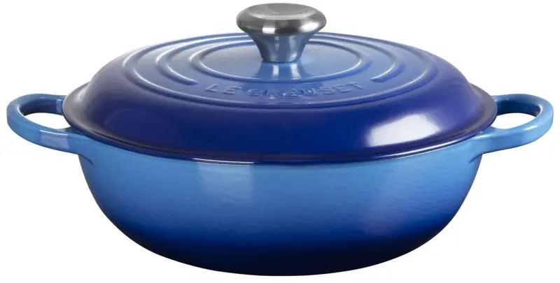Le Creuset Signature Round Dutch Oven In Azure (22 Cm, 2.2 L, Cast Iron) 1