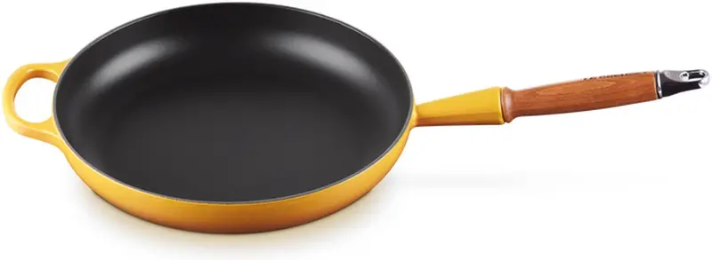 Le Creuset Signature Skillet With Wood Handle – 28 Cm, Nectar 1