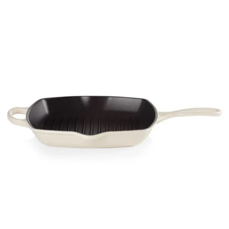 Le Creuset Square Cast Iron Grill Pan – Meringue, 26 Cm 1