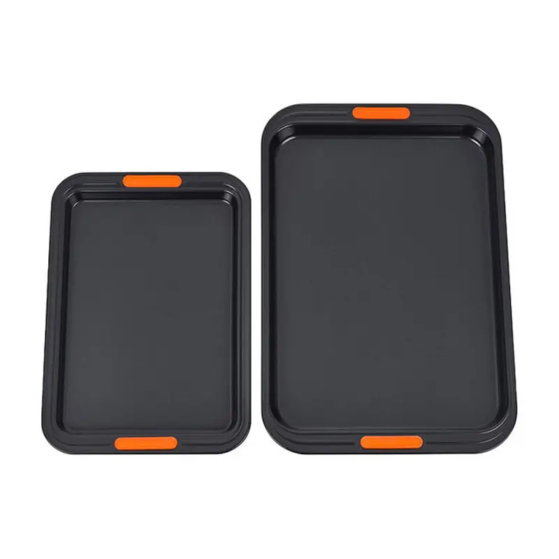 Le Creuset Toughened Non-Stick Jelly Roll Pan Set – 2-Piece Deep Baking Sheets 1