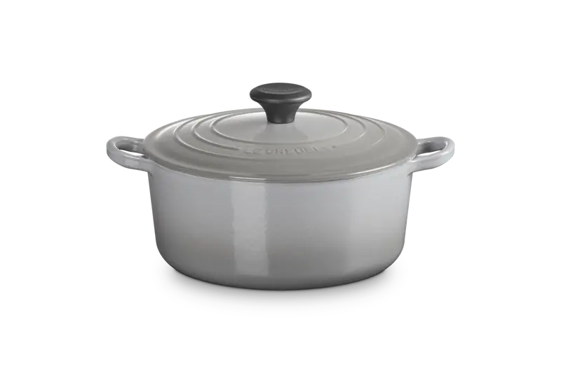 Le Creuset Tradition Round Braiser – 24 Cm, Mist Grey Enameled Cast Iron 1