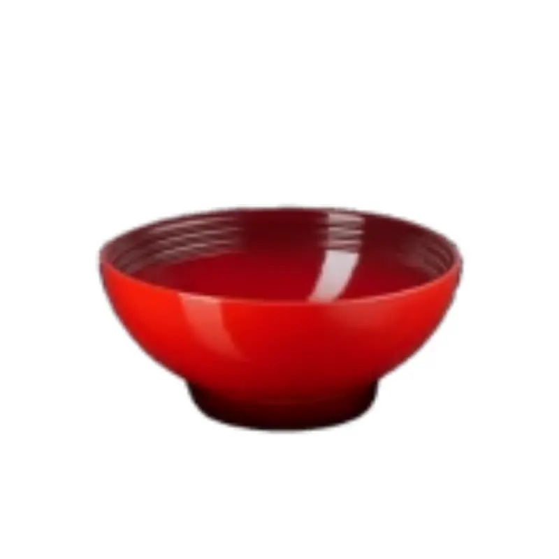 Le Creuset Vancouver Salad Bowl In Cherry Red – 24Cm, 2.2L Stoneware 1