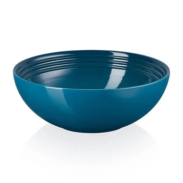 Le Creuset Vancouver Salad Bowl In Deep Teal – 24Cm, 2.2L Stoneware 1