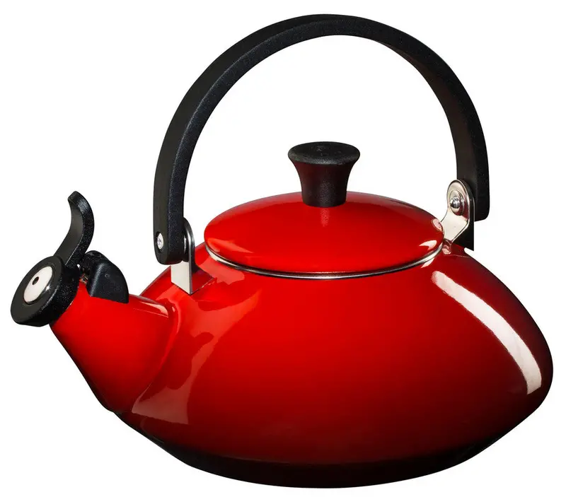 Le Creuset Zen Whistling Kettle – 1.5 Liters, Cherry Red Enamel 1