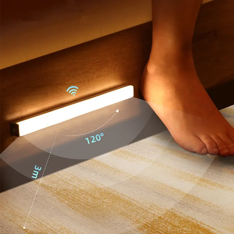Led Night Light With Motion Sensor – Auto-On Dimmable Bedside Lamp 1