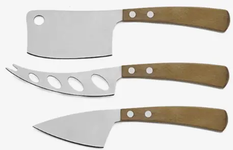 Legnoart Latte Vivo Cheese Knife Set (3-Piece) In Light Walnut Wood Gift Box 1