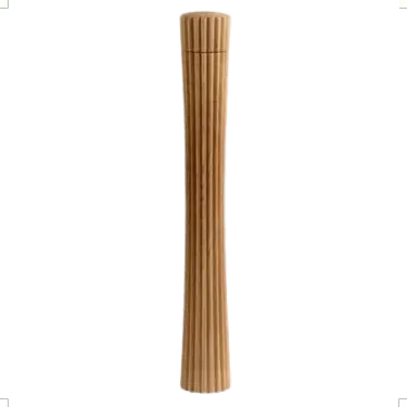 Legnoart Wooden Pepper Or Salt Mill – Pleats Design, Natural Wood, Ø64 × H465 Mm 1