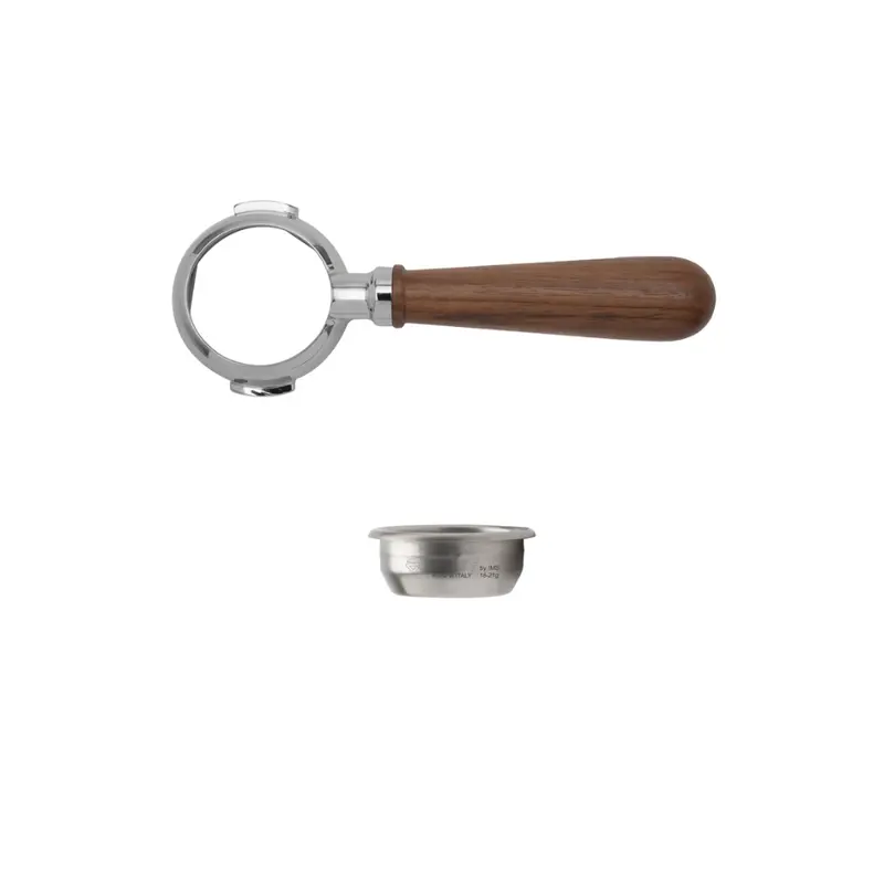 Lelit Walnut Grain Bottomless Portafilter – 58Mm Espresso Extraction Tool 1