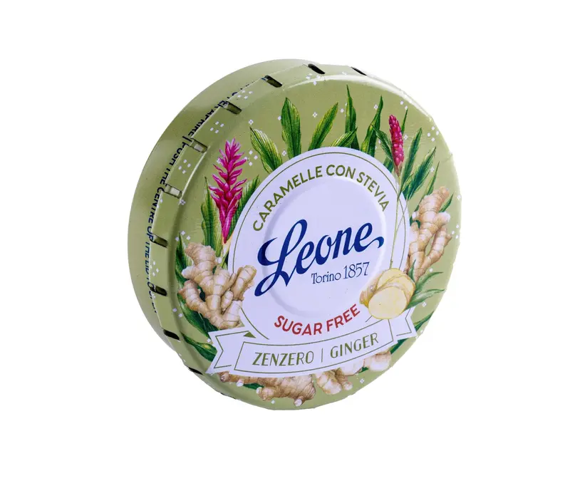 Leone Mini Stevia Ginger Candies – Low-Sugar Spiced Lozenges 1