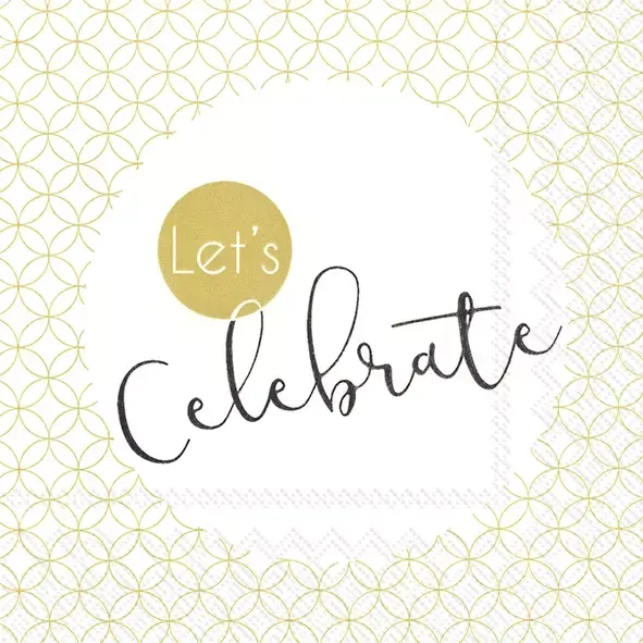 Let’S Celebrate Cocktail Napkins – 25×25 Cm, Pack Of 20 1