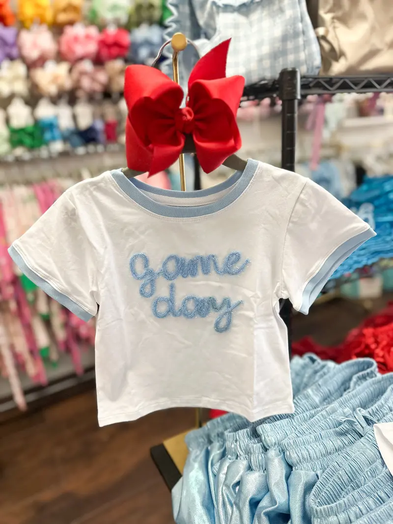 Light Blue Tinsel Game Day Boxy Tee 1