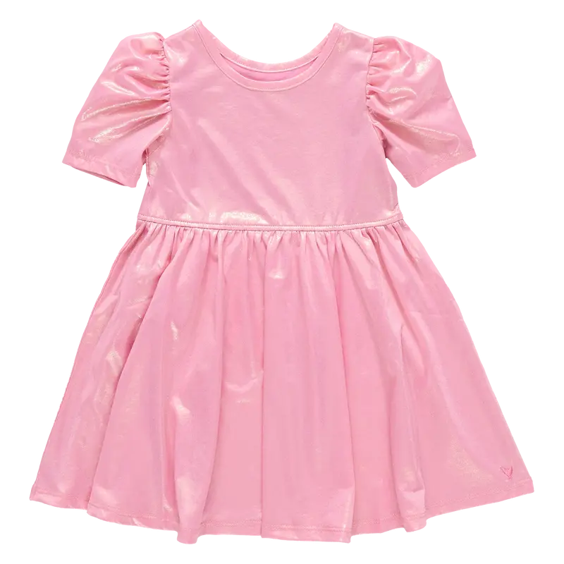 Light Pink Lame Laurie Dress By Pink Chicken 1