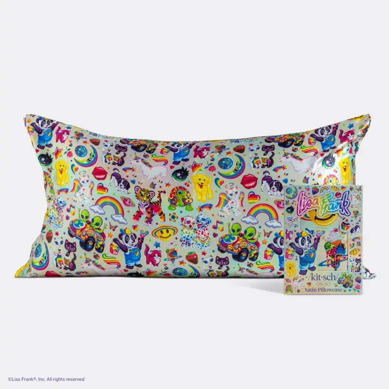 Lisa Frank X Kitsch King-Size Satin Pillowcase – Fantastic World Of Lisa Frank 1