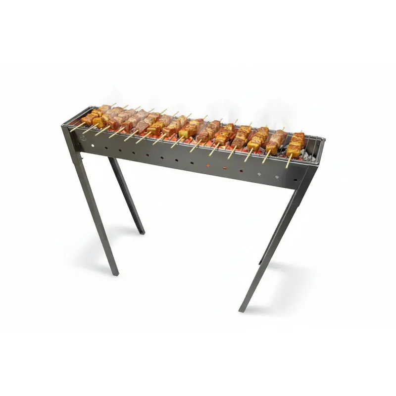 Lisa Milano Medium Arrosticini Grill – 78.5 Cm (31"), Authentic Italian Lamb Skewer Setup 1
