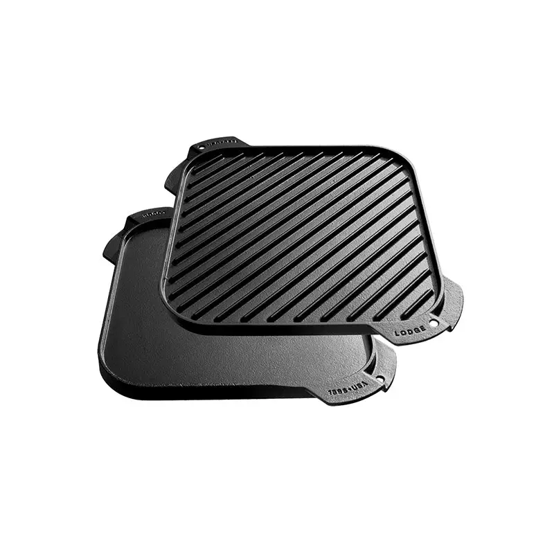 Lodge Reversible Square Cast Iron Griddle (10.5 In) 1