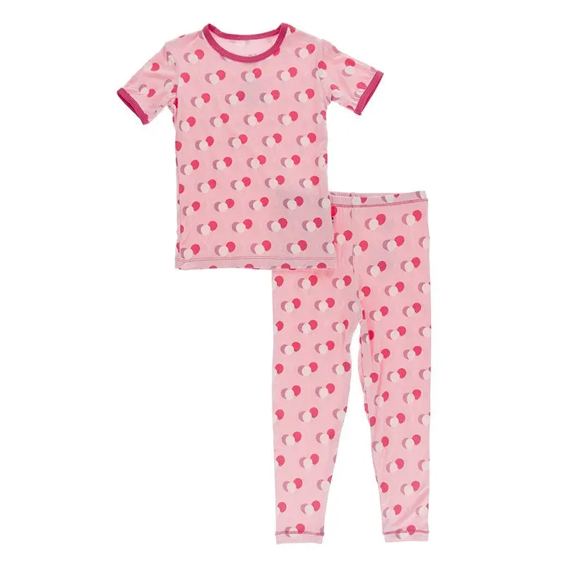 Lotus Birthday Print Short-Sleeve Pajama Set For Kids 1