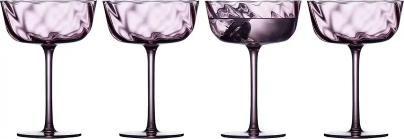 Lyngby Glass Vienna Champagne Coupe Set – 4 X 30Cl (Purple) 1