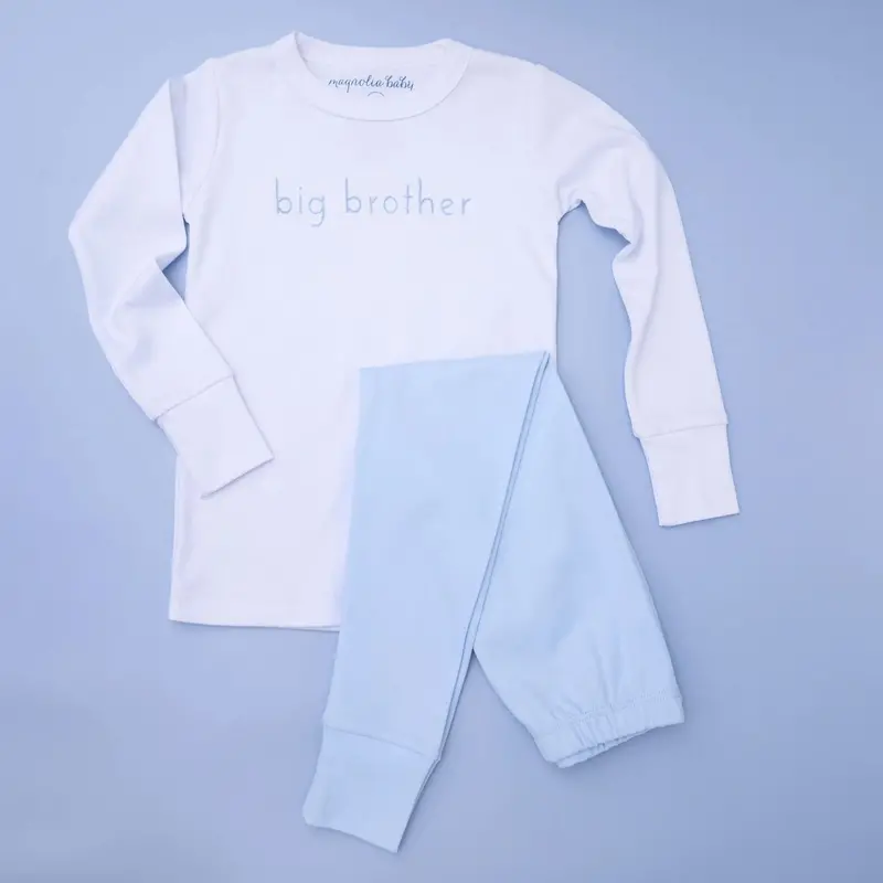 Magnolia Baby Big Brother Embroidered Sleepwear Set 1