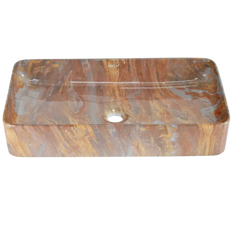 Marble-Look Ceramic Sink – Premium Surface Finish 1
