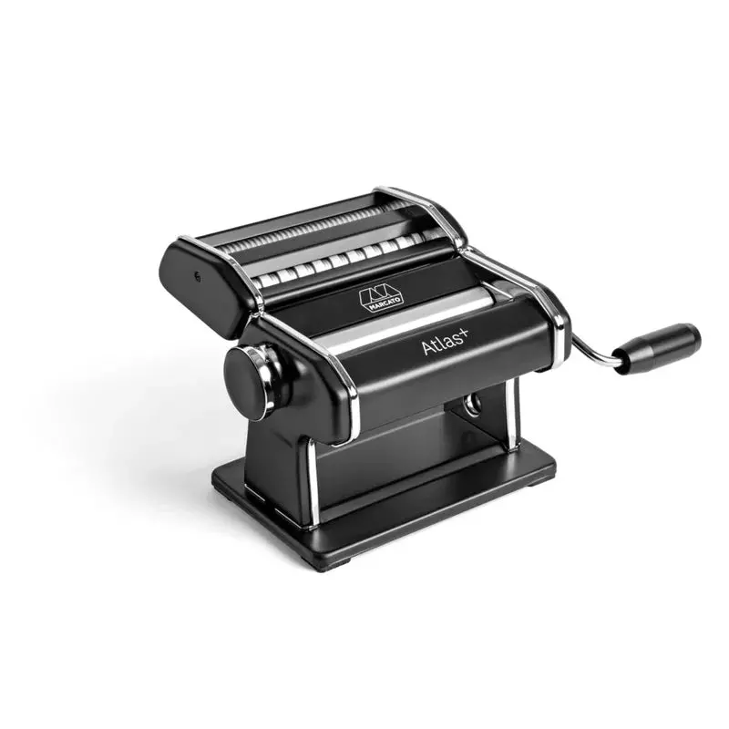 Marcato Atlas+ Black 150 Mm Pasta Maker – Italian-Made With Multi-Cutter Kit 1