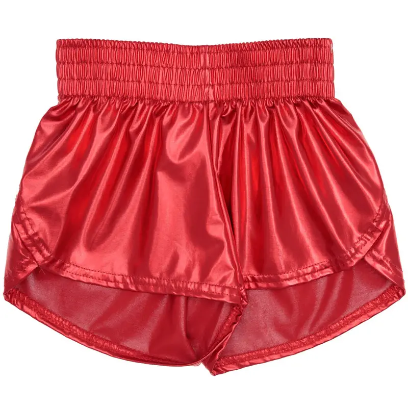 Metallic Red Steph-Style Athletic Shorts 1