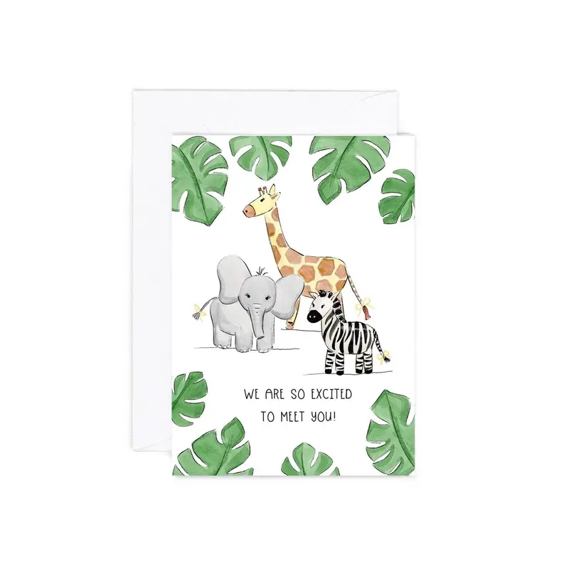 Mini Celebration Card: 'So Excited To Meet You!' By Almeida Illustrations 1