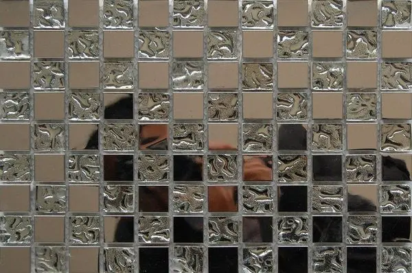 Mixed Glass Mosaic Wall Tile – Modern Decorative Accent 1
