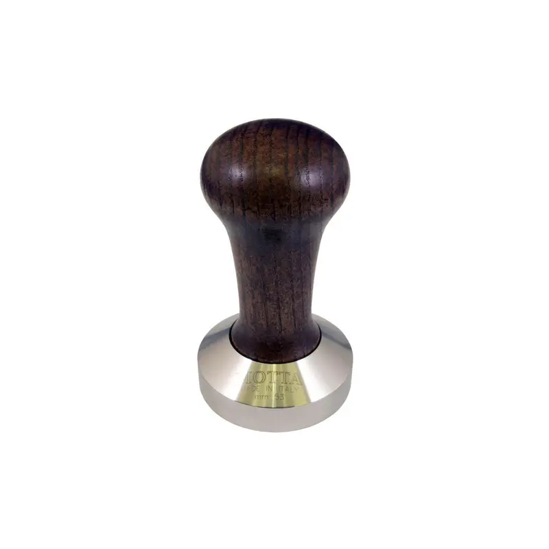 Motta Solid Wood Flat-Bottom Coffee Tamper – 53Mm Diameter, Natural Finish 1