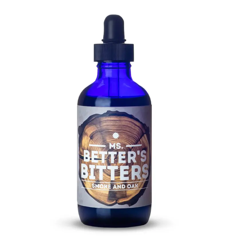 Ms. Better'S Bitters Smoke & Oak Aromatic Bitters, 4 Oz Bottle 1