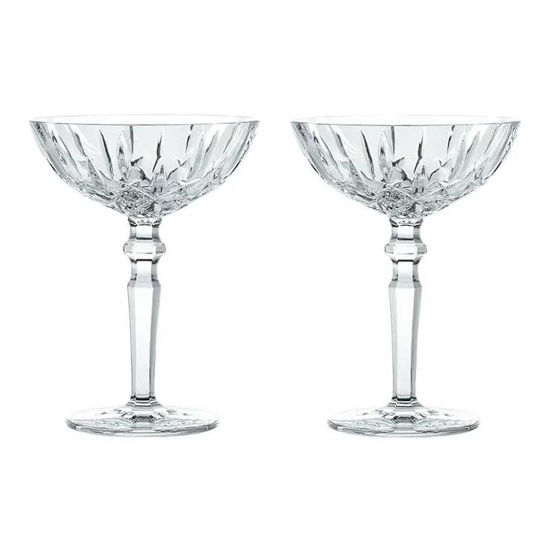 Nachtmann Noblesse Cocktail Glass Duo – 2-Piece Stainless-Steel-Finished Set 1