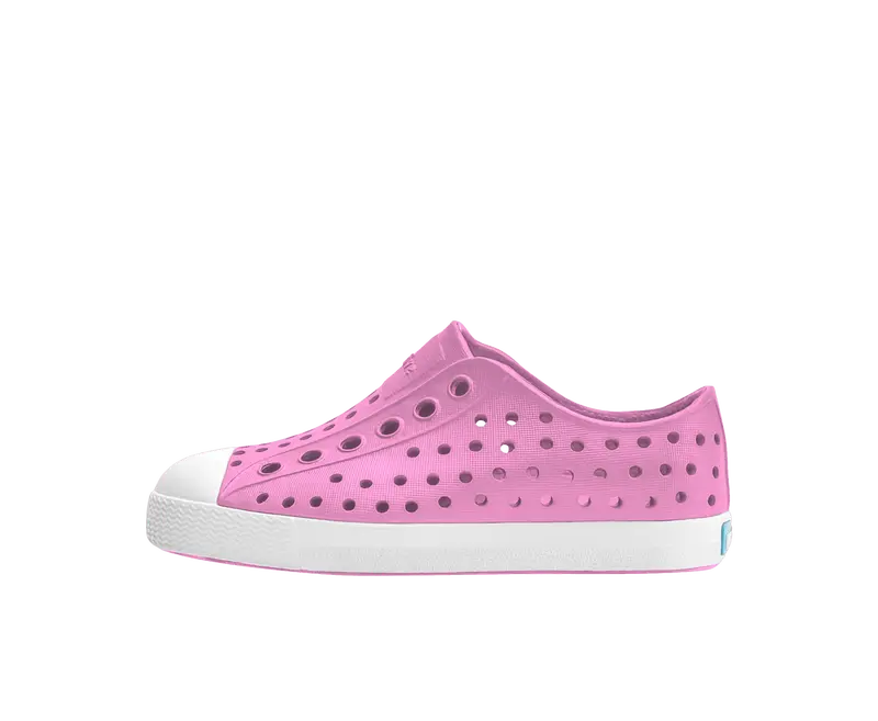 Native Jefferson Kids Sneakers – Malibu Pink And Shell White 1