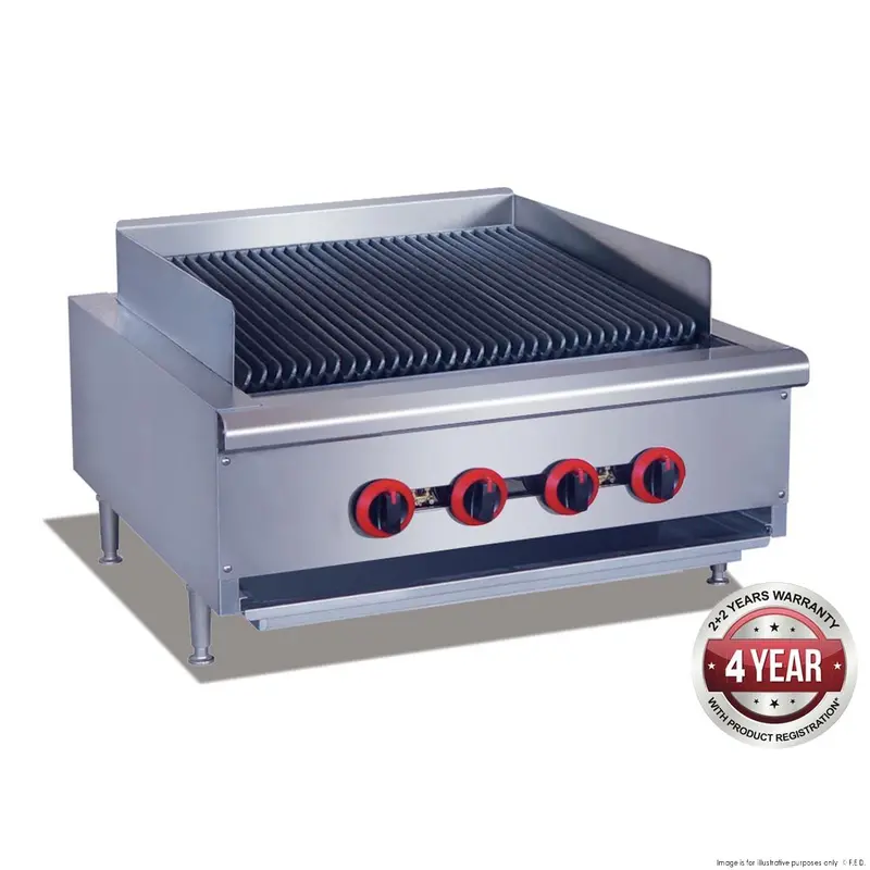 Natural Gas 4-Burner Char Grill Top – Compact Charbroiling Solution 1