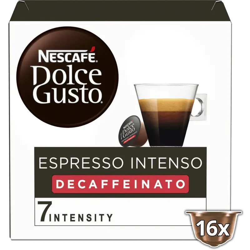 Nestlé Dolce Gusto Decaffeinated Espresso Intenso Dek – Red Pack, 16 Capsules 1