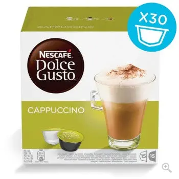 Nestlé Dolce Gusto Soluble Cappuccino Powder – 30-Count Box 1