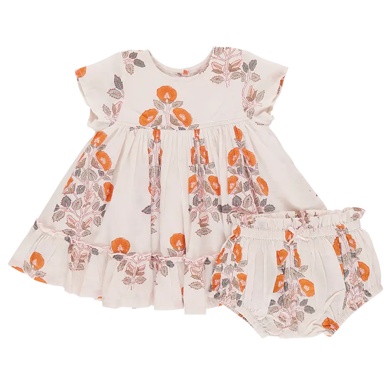 Niley Floral Dress Set For Baby Girls – Cloud Bouquet Theme 1