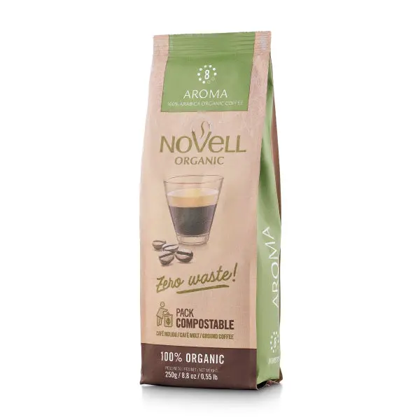 Novell Più Aroma Organic Whole Bean Coffee – 250G Medium-Dark Roast 1