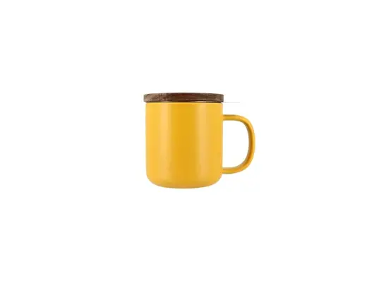 Ogo Living Juliet Yellow Acacia Wood Tea Infuser Set – 0.3L With Insert And Wood Base 1