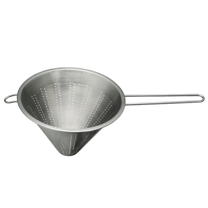 Olipac Stainless Steel Colander – 20 Cm Diameter, Fine Perforations 1